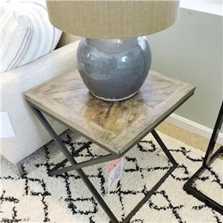 End Table With X- Base